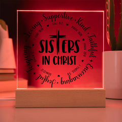 Sisters in Christ - Surrounded by Scriptures Plaque