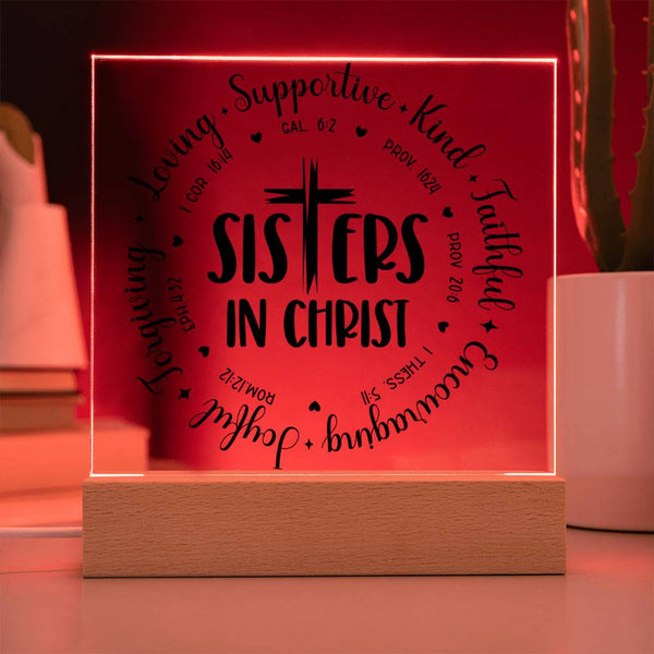 Sisters in Christ - Surrounded by Scriptures Plaque