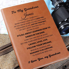 To My Grandson – Personalized Journal with Love and Life Lessons