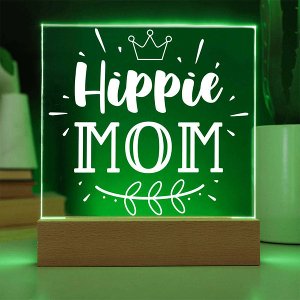 Hippie Mom – Crowned with Peace & Love Plaque