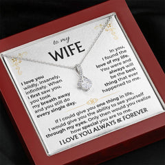 Gift for Wife - I Love You Wildly, Insanely, Infinitely Necklace