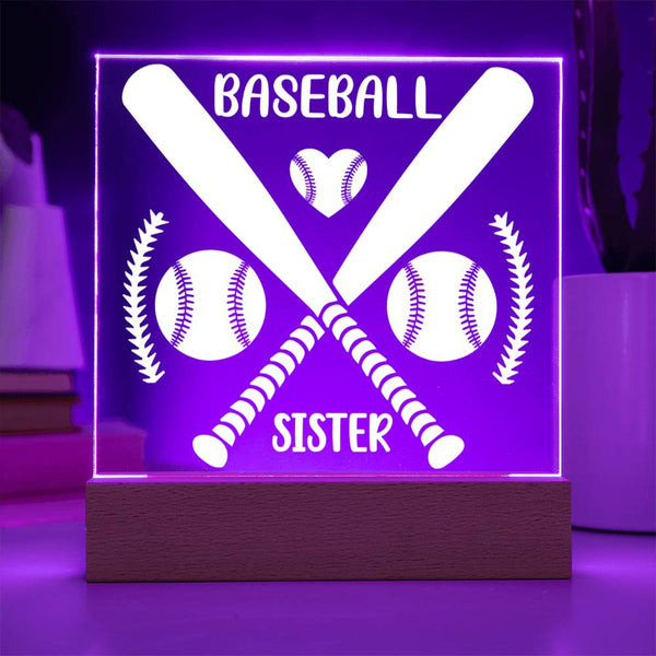 Baseball Sister – Big Heart, Bigger Cheers Plaque