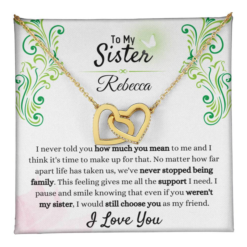 To My Sister Necklace – Always Chosen, Always Loved