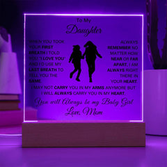 Gift For Daughter, Personalized Acrylic Crystal Gift for Daughter, Gift From Mother To Daughter