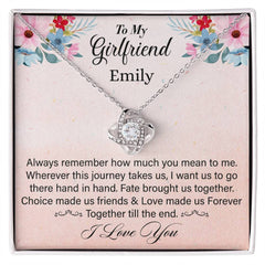 Custom Gift for Girlfriend – Forever Hand in Hand Necklace