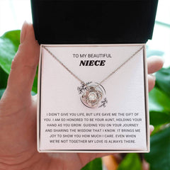 Gift for Niece Necklace, Meaningful Jewelry with Loving Message Card