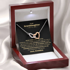 Jewelry for Granddaughter, Elegant Necklace, Sentimental Gift, Interlocking Hearts Necklace