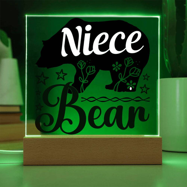 Niece Bear – Cute, Strong & Loved Plaque