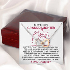 Jewelry Gift for Granddaughter, Jewelry Gift That Symbolizes Lasting Love, Interlocking Hearts Necklace