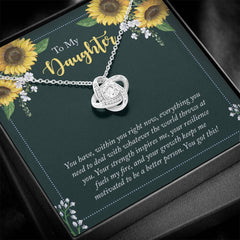 Daughter Necklace Gift – Empowering Message of Strength and Love