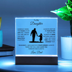 Gift For Daughter, Gift For Daughter From Dad, Custom Acrylic Table Gift for Daughter