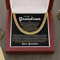 Grandson Cuban Link Chain – Heartfelt Gift from Grandpa or Grandma