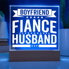 From Boyfriend to Husband – All In One LED Plaque