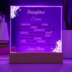 To My Beautiful Daughter, Gift For Daughter, Acrylic Gift for Daughter, Personalized Desk Decor, Inspirational Keepsake