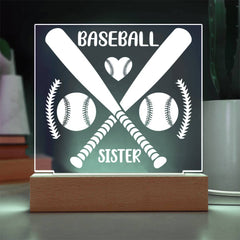 Baseball Sister – Big Heart, Bigger Cheers Plaque