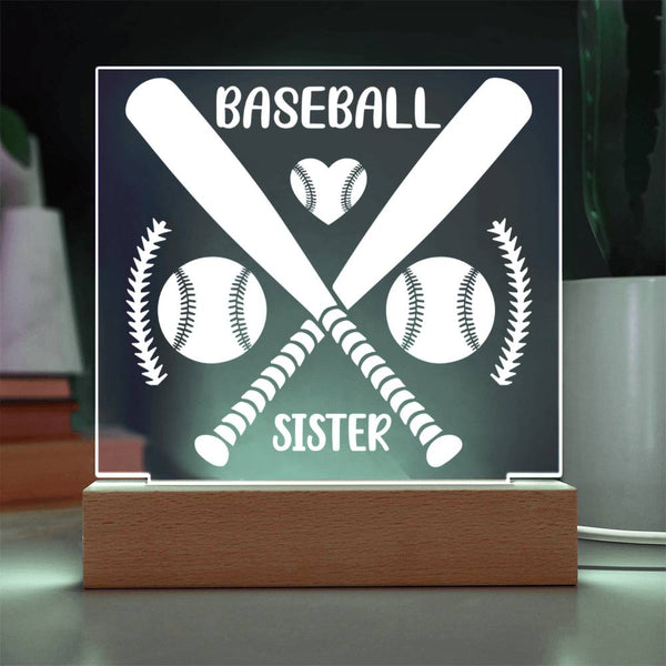 Baseball Sister – Big Heart, Bigger Cheers Plaque
