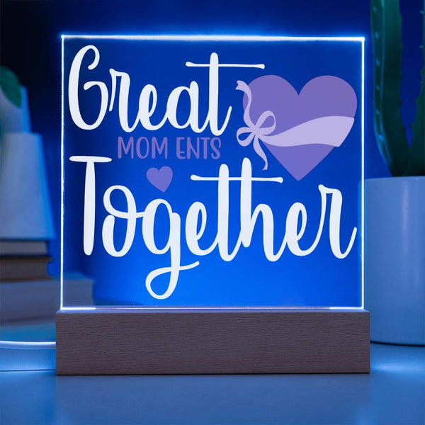 Great MOMents Together – Heart Bow Edition Plaque
