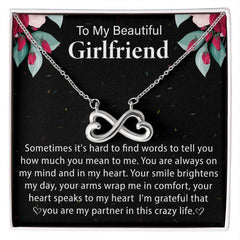 To My Beautiful Girlfriend – My Heart Belongs to You Necklace