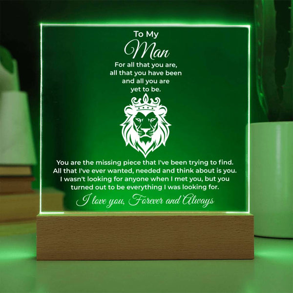 To My Man – You Complete Every Part of Me Plaque