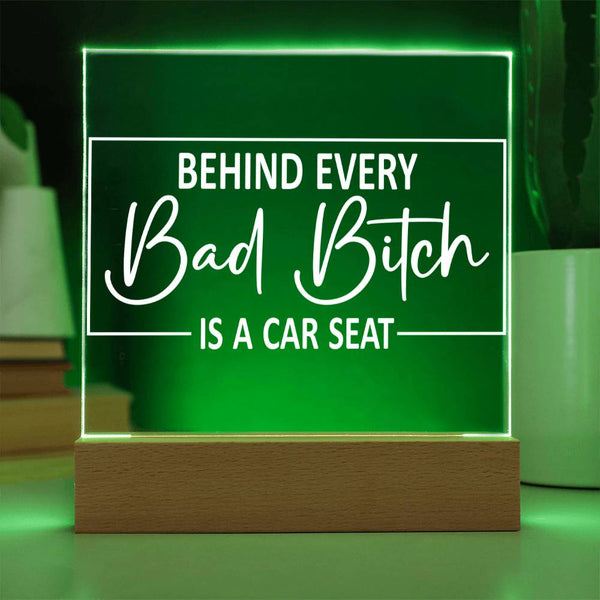 Behind Every Bad Bitch Is a Car Seat Plaque