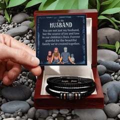 Gift For Husband, Meaningful Husband Bracelet, Leather Gift with Heartfelt Love Note