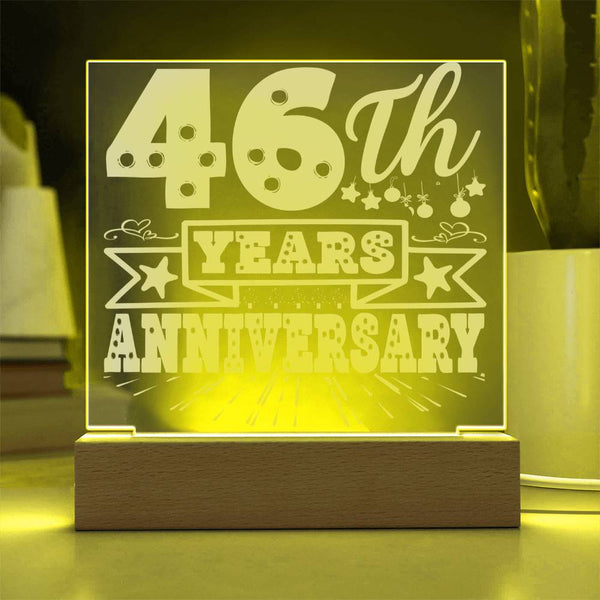 Festive 46th Anniversary LED Plaque