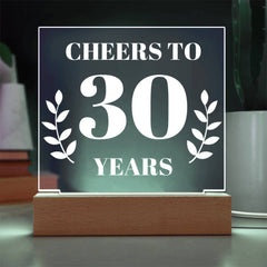 Cheers to 30 Years Laurel Plaque