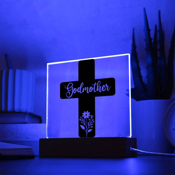 Godmother Cross – Faithful, Loving, Cherished Plaque
