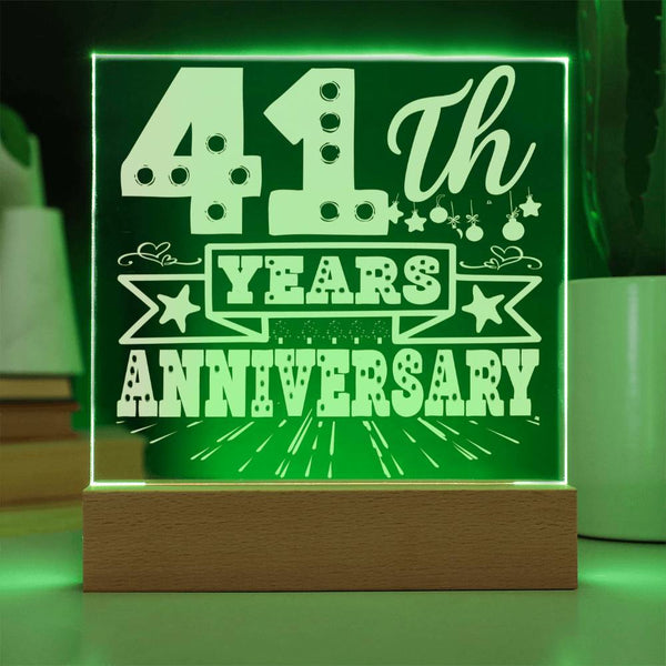 41st Year Celebration LED Acrylic Plaque