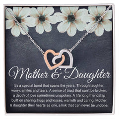 Mother & Daughter Necklace - Interlocking Hearts, Unbreakable Bond