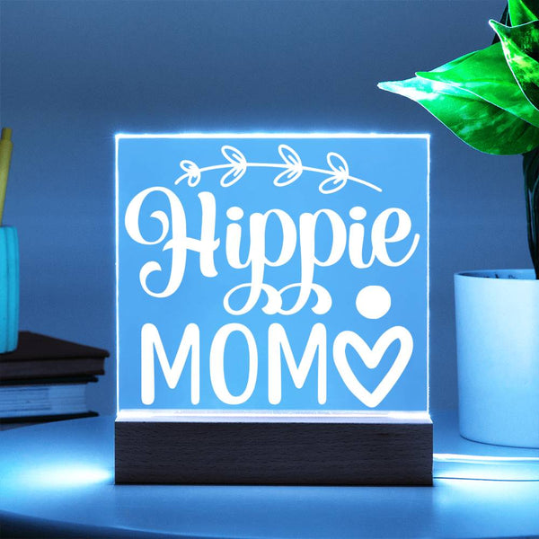 Hippie Mom – Minimalist Heart Edition Plaque
