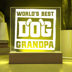 World's Best Dog Grandpa - Bold LED Sign