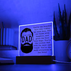 Personalized Acrylic Plaque for Dad – Coolest Dad with Epic Beard