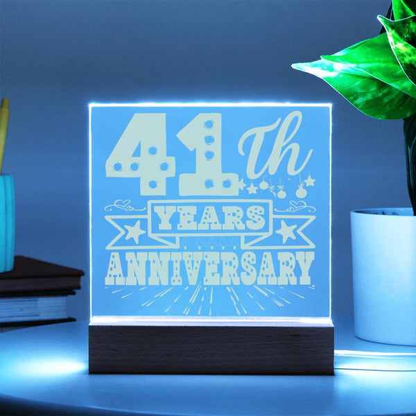41st Year Celebration LED Acrylic Plaque