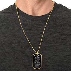 Dog Tag for Son – Inspirational Message of Strength and Love