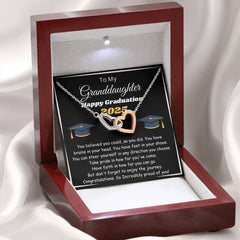 Happy Graduation Gift for Granddaughter – Interlocking Hearts Necklace