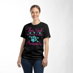 Animal Lover Tee – This Girl Was Made to Save Animals