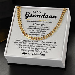 Grandson Cuban Link Chain – Heartfelt Gift from Grandpa or Grandma