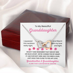 Necklace Gift for Granddaughter, Jewelry Gift Full of Love and Meaning, Interlocking Hearts Necklace