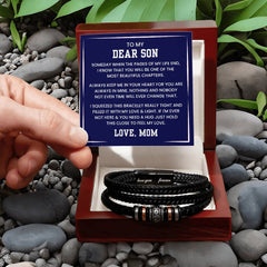 Men’s Cross Leather Bracelet, Gifts for Son, Meaningful Christian Jewelry, Birthday Gift for Him