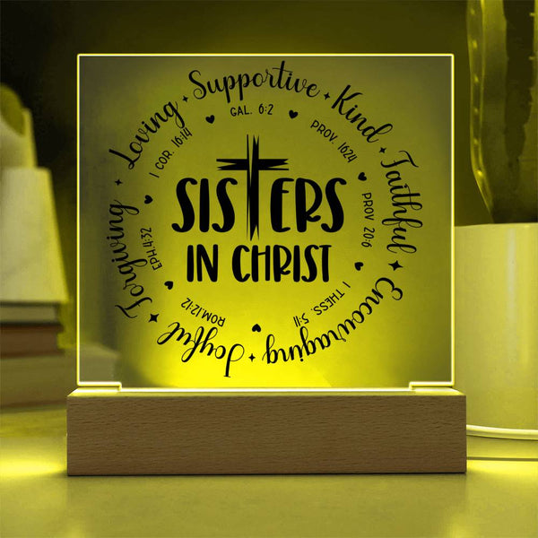 Sisters in Christ - Surrounded by Scriptures Plaque