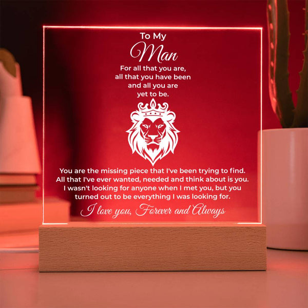To My Man – You Complete Every Part of Me Plaque