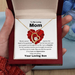 Gift for Mom from Son - Thank You for Your Endless Love and Sacrifices Necklace