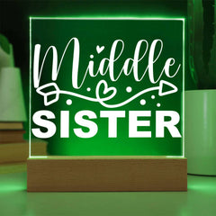 Middle Sister – The Heart of the Family Plaque