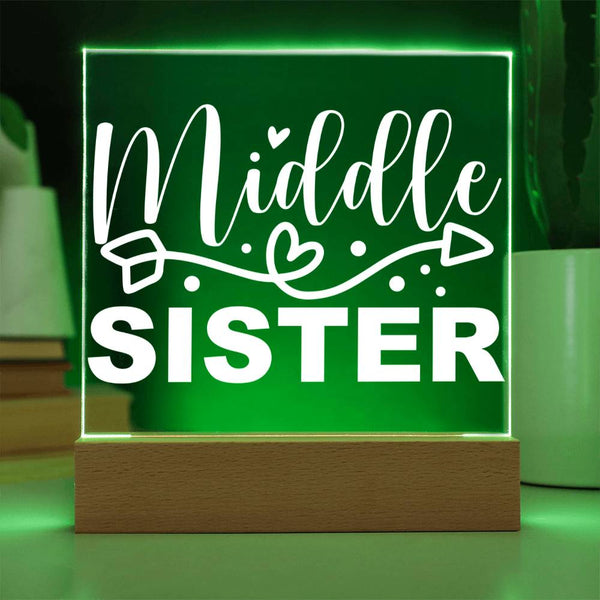 Middle Sister – The Heart of the Family Plaque