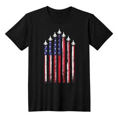 American Fighter Jet Flag Shirt