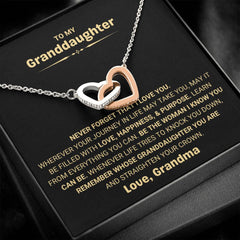 Jewelry for Granddaughter, Elegant Necklace, Sentimental Gift, Interlocking Hearts Necklace