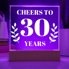 Cheers to 30 Years Laurel Plaque