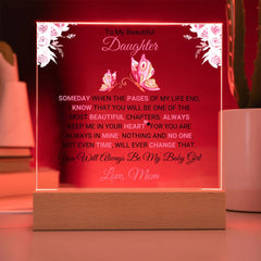 Gift For Daughter From Mom, Gift For Daughter, Acrylic Love Keepsake for Daughter, Special Memory Plaque