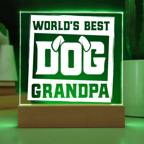 World's Best Dog Grandpa - Bold LED Sign